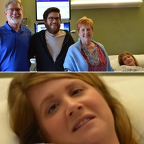 My husband and in-laws wanted a family photo while I was in labor and having contractions