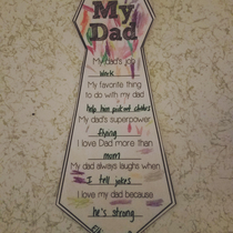 My husband got a lovely Fathers Day gift from my daughter