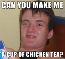 My husband is sick with the flu and wanted a cup of chicken broth