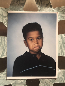 My husband was clearly not feeling picture day in rd grade