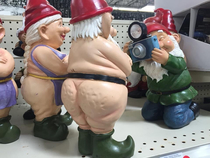 My husbands pervy gnome scene he made in fleet farm