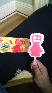 My husbands popsicle seems pretty spot on to me