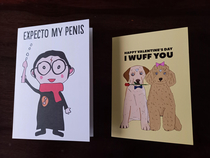 My husbands Valentines day card versus mine