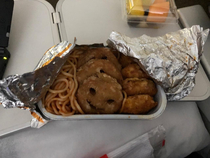 My in-flight meal came with a complimentary bit of evil