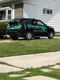 My in-laws neighbor pissed someone off