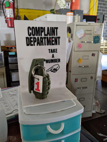 My jobs new complaint department