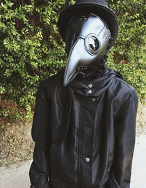 My kid decided to play it safe this year with his costume