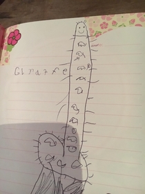 My kid draws awesome penises and by penises I mean giraffes