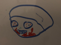 My kid just drew this Should I run