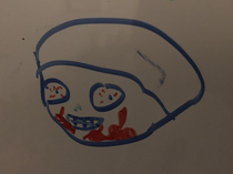 My kid just drew this Should I run
