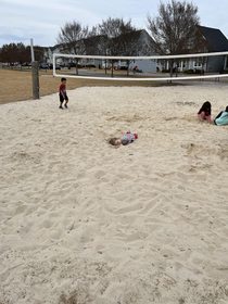 My kid likes sand