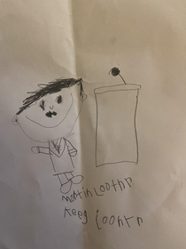 My kid tried to draw MLK