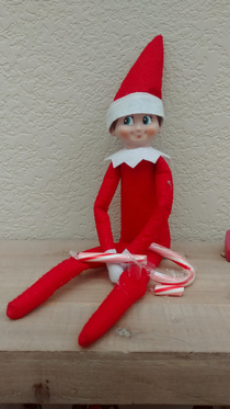 My kids didnt believe elf on the shelf was real so They made an experiment If the elf ate the candy cane it was real it if didnt then it was just a doll I found Elf this morning and ate part of the candycane Good luck to them trying to explain it to their