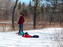 My kids not appreciating the scenery during a recent snowshoe hike