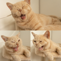 My kitten yawning