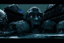 My latest Creepy Gif from the game i am making D imagine all of the heads will stare you down while you have to deal with creepy creatures coming out of their mouths