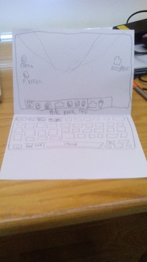 My little cousin didnt want me to notice he was using my laptop He left this on my desk so I wouldnt notice