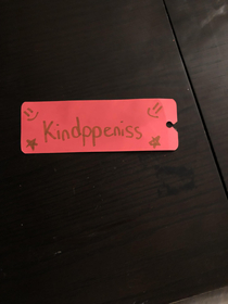 My little sister said it is a mix of kindness and happiness