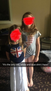 My little sisters outfit for th of July dinner