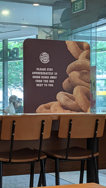 My local BK measures distance using onion rings