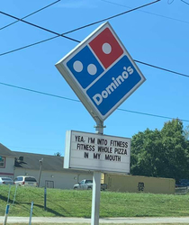 My local Dominos is getting into fitness