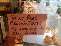 My local donut shop earned the acclaim of the highest authority