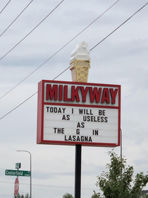 My local ice cream shop serving up a layered pun