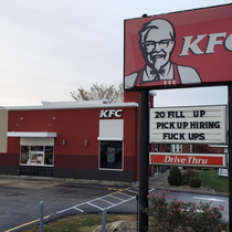 My local KFC is looking to hire an oddly specific set of people