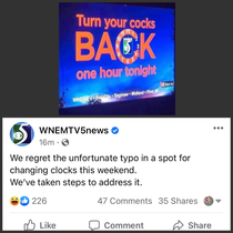 My local news station has something else on their minds today