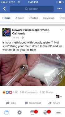 My local police department saving its residents from deadly gluten