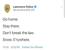 My local Police Depts social media guy deserves a raise Lawrence KS