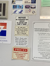My local repair shops warning signs