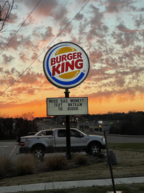 My local small town Burger King is getting desperate