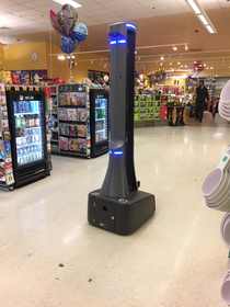 My local supermarket has a giant roomba His name is Marty and he detects spills including the blood it will shed once it becomes sentient