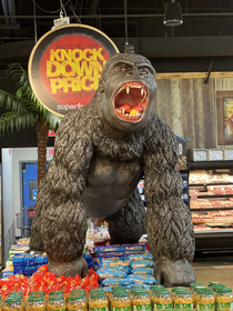 My local supermarket is proud of its gorilla knocking down food prices