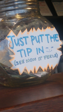 My local Thai restaurants tip jar 