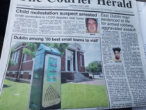 My local town paper is a gold mine of irony