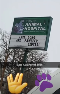 My local vet has a good sense of humor