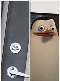 My lock looks like Private from Madagascar