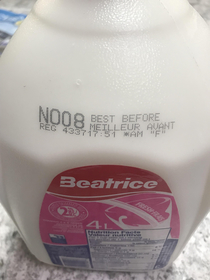 My milk trash talking me for forgetting to drink it before the expiration date