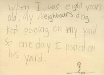 My mom found this school paper I wrote when I was 
