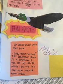 My mom is a middle school teacher and this was on a project a student turned in