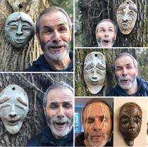 My mom makes pottery masks as a hobby My dad is going quaran-crazy This is the result