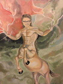 My mom painted me as a centaur for Christmas I will keep this for the rest of my life