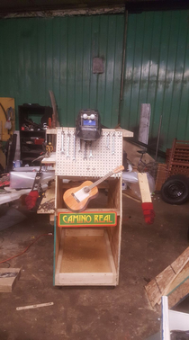 My mom was making a toolcart I decided to turn it into a robot