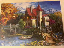 My moms been working on this  piece puzzle since last week Just finished today but for the life of me cannot figure out why she is miffed