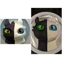 My moms first time doing cake characters 