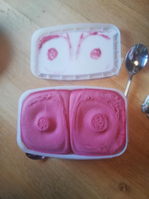 My moms ice cream had an interesting shape