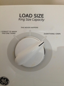 My more realistic laundry load size choices
