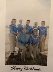 My Mormon co-worker finds it funny when people ask if he has multiple wives he doesnt So for his Christmas card this year he decided to commit to the bit to freak people out